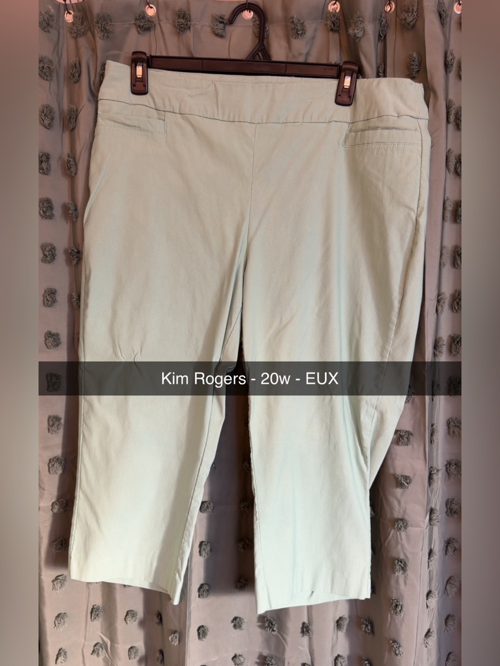 Kim Rogers Mint Green Pull-On Capris